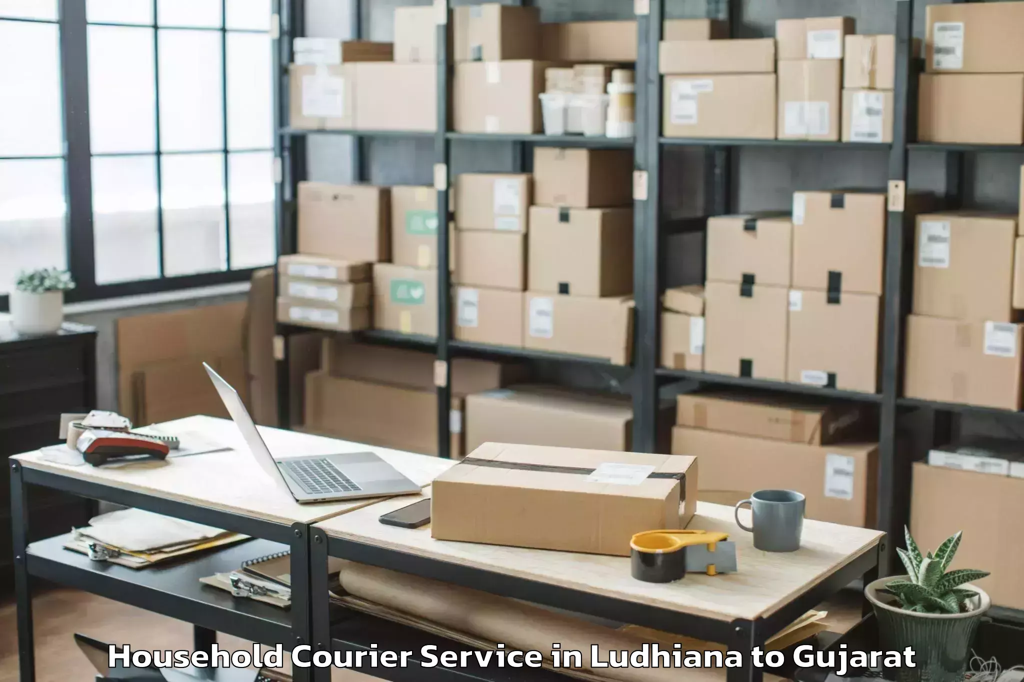 Hassle-Free Ludhiana to Khambhat Household Courier